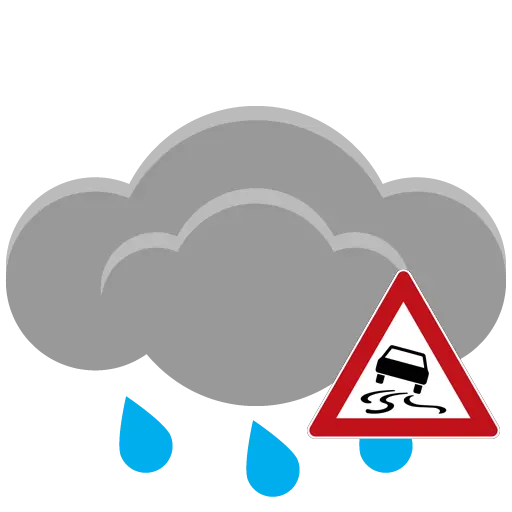 starker Regen gefrierend