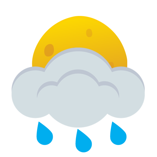 mäßiger bis starker Regenschauer